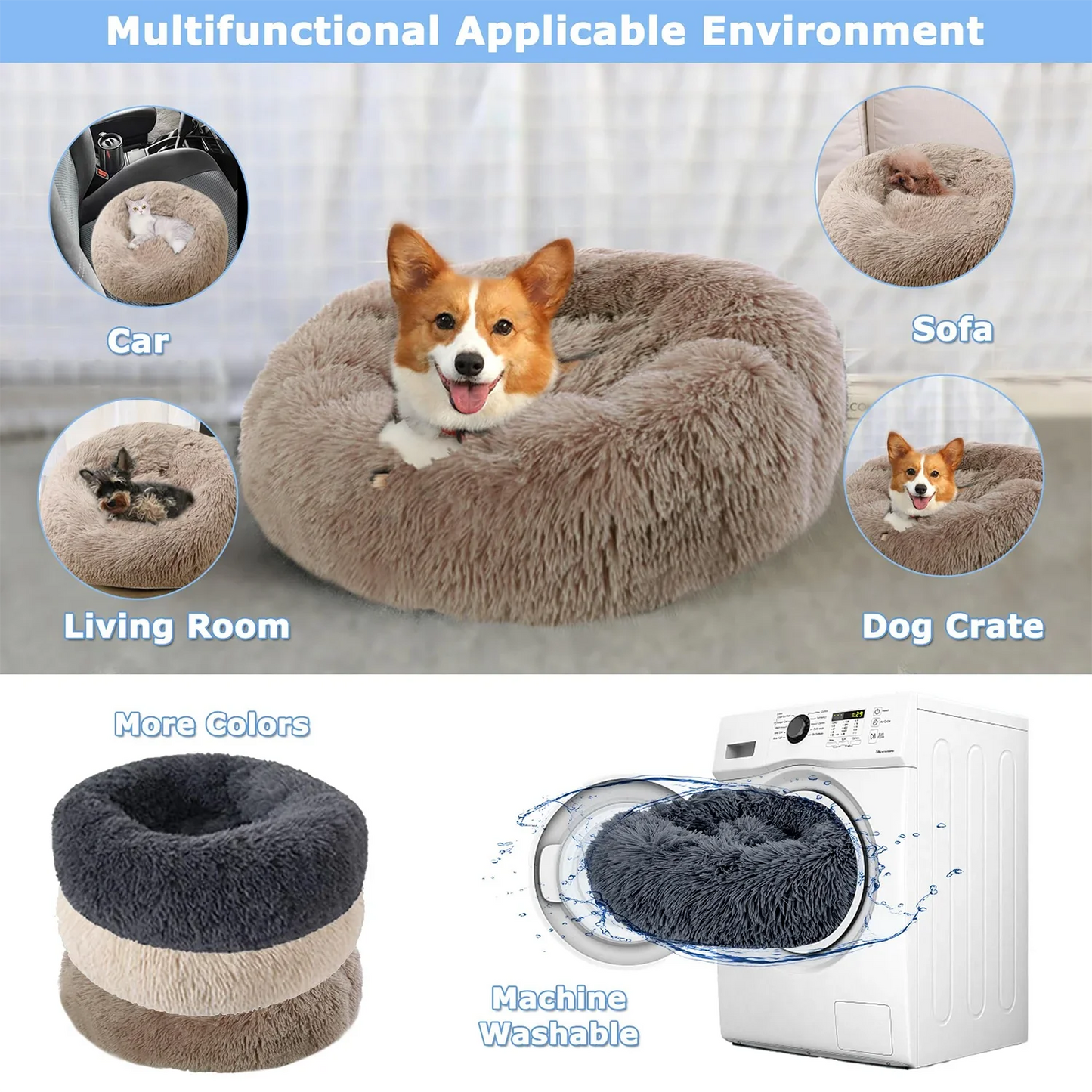 Cama Dona Suave y Lavable para Gatos, Máximo Confort
