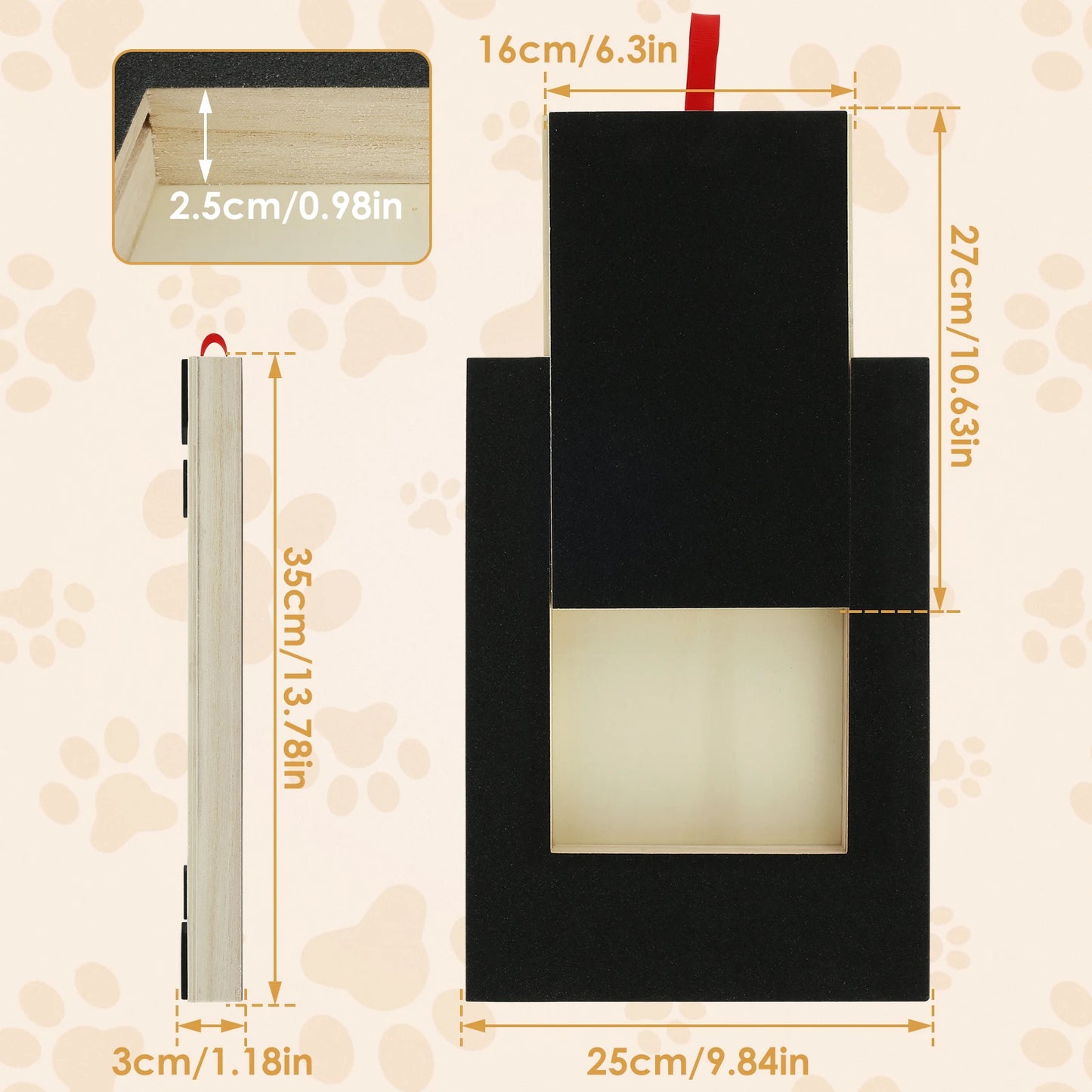 Tablero para uñas de perro ajustable con caja de golosinas.